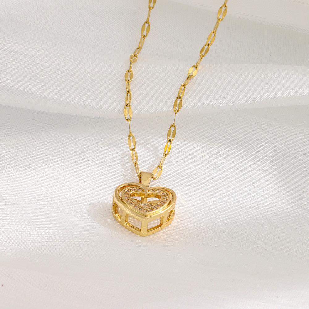 Rhinestone Heart Necklace