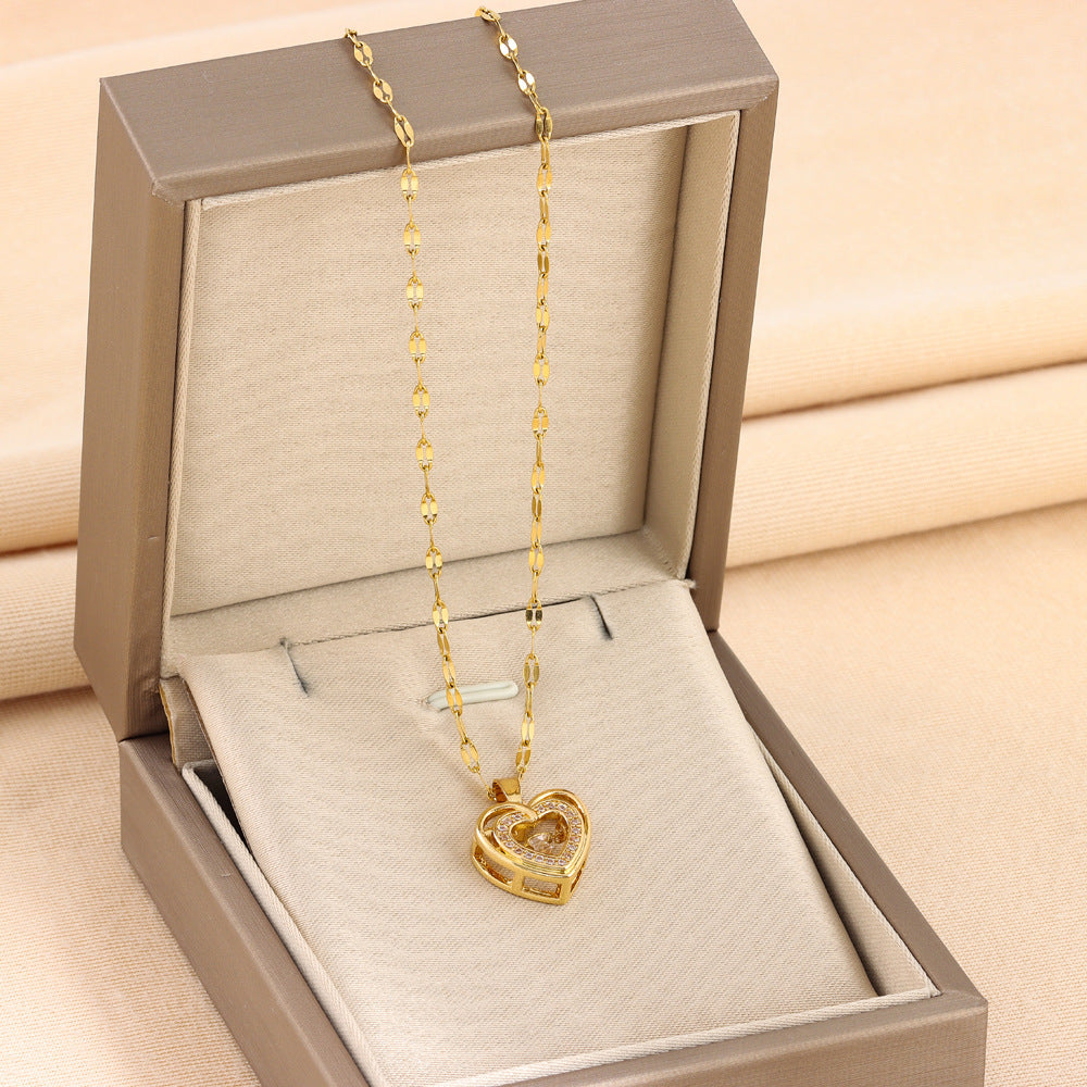 Rhinestone Heart Necklace