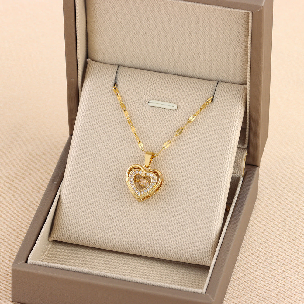 Rhinestone Heart Necklace