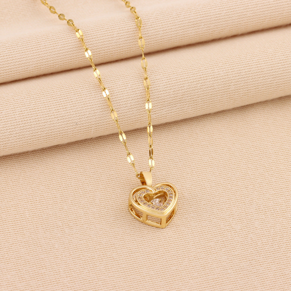 Rhinestone Heart Necklace