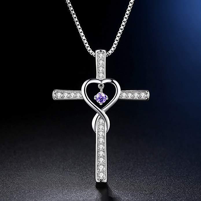 Gemstone Cross Necklace