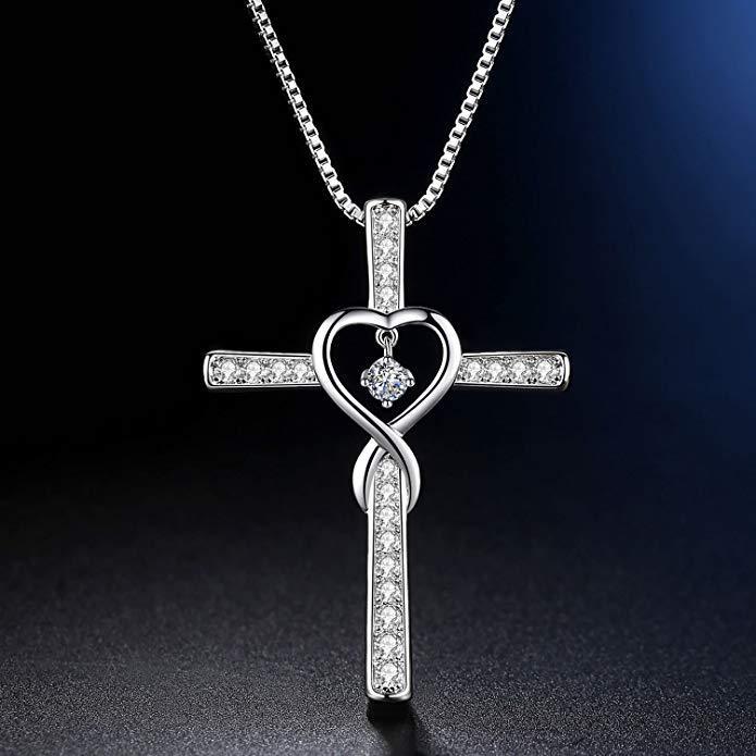 Gemstone Cross Necklace