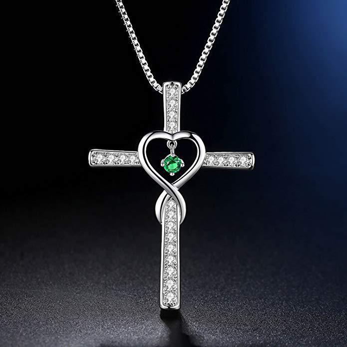 Gemstone Cross Necklace