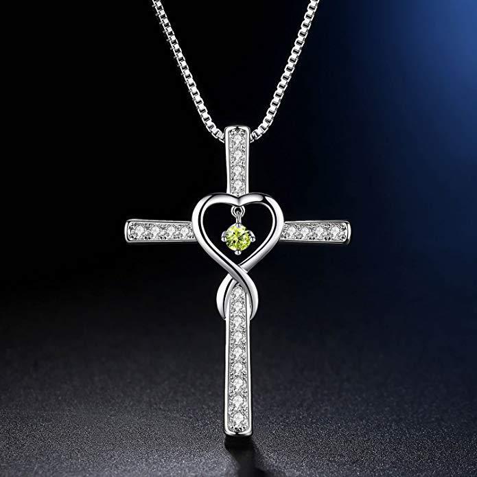 Gemstone Cross Necklace