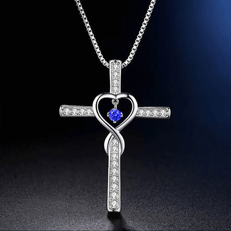 Gemstone Cross Necklace