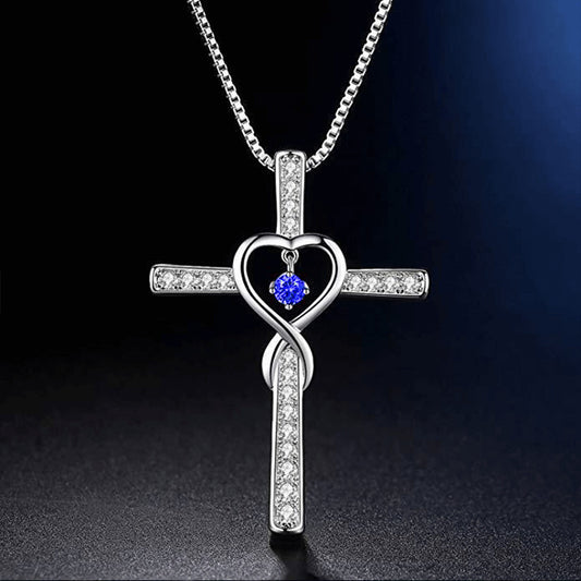 Gemstone Cross Necklace